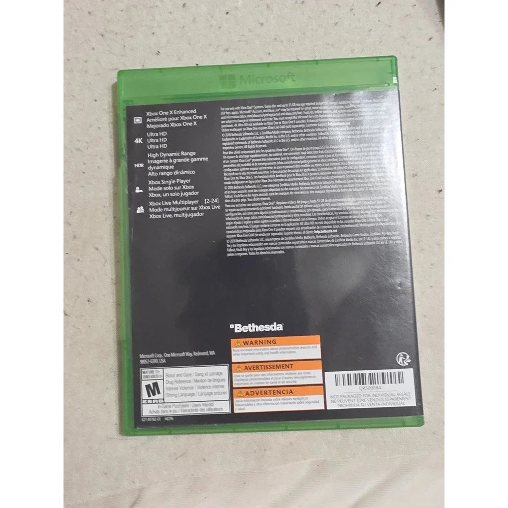 Fallout 76 Xbox One‎ Video Game Bethesda 4K Ultra HD HDR Action RPG